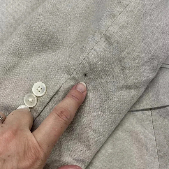 Lauren Ralph Lauren Sport Coat Mens 40S Jacket Tan Linen Two Button Blazer - Picture 7 of 11
